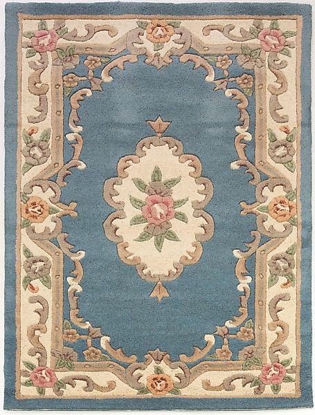FLAIR RUGS Wollteppich "Aubusson" rechteckig 10 mm Höhe Wolle, Teppich, Woh günstig online kaufen
