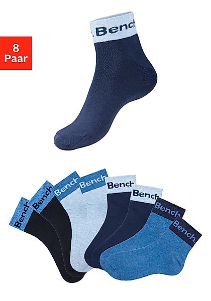 Bench. Kurzsocken Packung, 8 Stk. tlg. mit eingestricktem Schriftzug am Bün günstig online kaufen