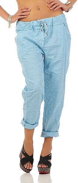 Mississhop Chinohose Trendige Jogger-Hose mit Print günstig online kaufen