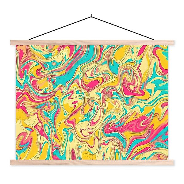 MuchoWow Poster Gelb - Rosa - günstig online kaufen