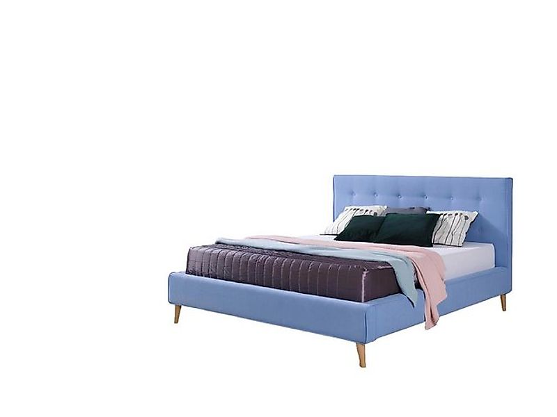 Xlmoebel Bett Luxuriöses blau gestaltetes Schlafzimmerbett "Chesterfield" i günstig online kaufen