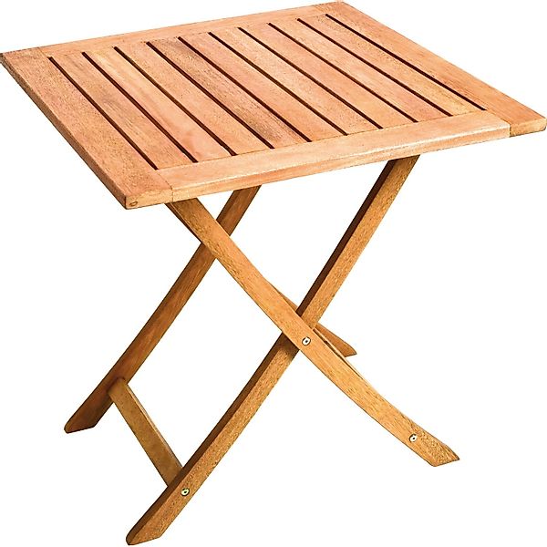 Merxx Klapptisch Quadratisch Braun 70 cm x 70 cm günstig online kaufen