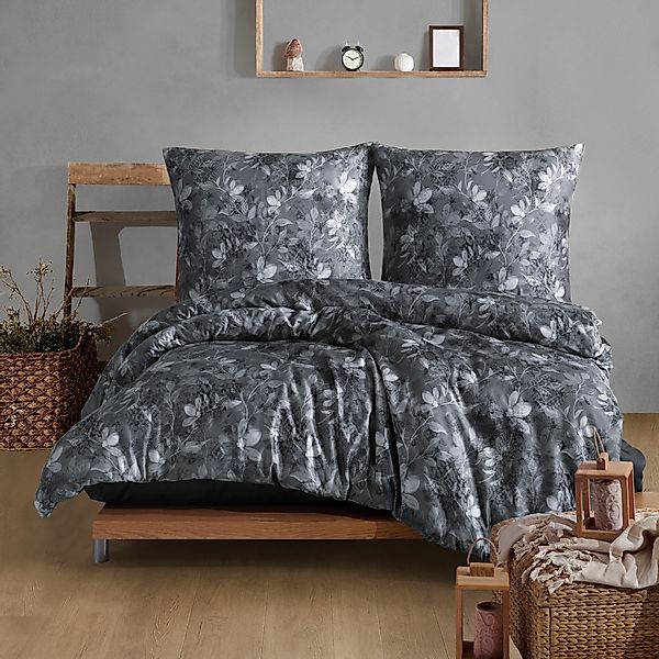 Nordqueen Bettwäsche Nordqueen Satin Gestreift Bettwäsche, günstig online kaufen