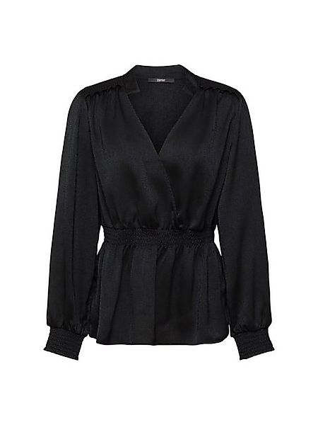 Esprit Collection Langarmbluse Strukturierte Bluse mit gesmokten Details günstig online kaufen