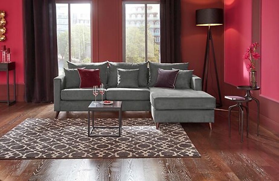 Home affaire Ecksofa »Renesse L-Form« lose Kissen, Keder an Sitzkissen günstig online kaufen