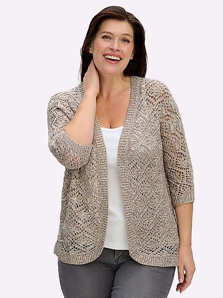 Sieh an! Strickjacke Ajour-Strickjacke 3/4-Arm Ajour günstig online kaufen