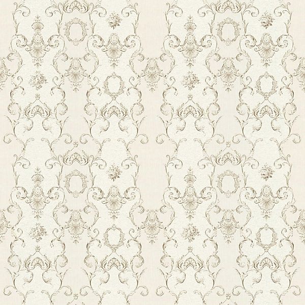 Tadessi Tapete Barock Raffaele M1 No 2486 Vliestapete Grau Creme Ornament B günstig online kaufen