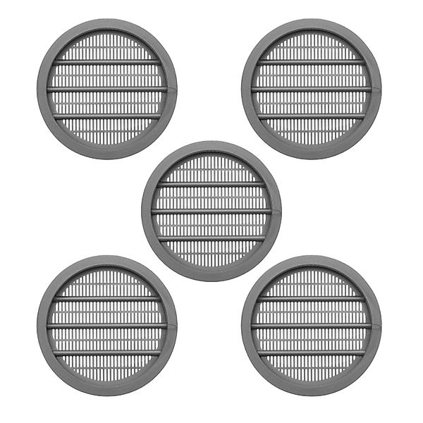 SOTECH 5 Stück Lüftungsrosette Ø65 mm aus Kunststoff Zum Einlassen Silbergr günstig online kaufen