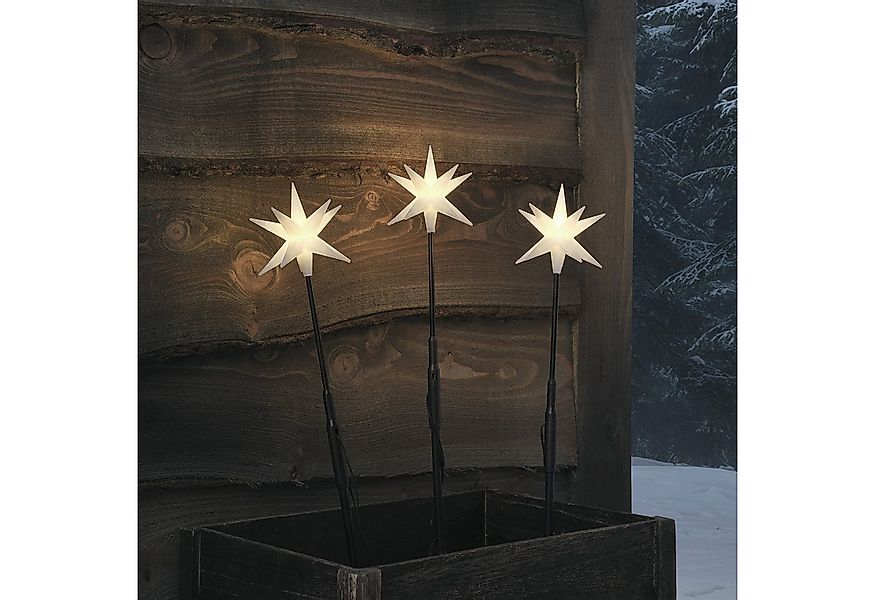 Lights4fun LED-Stern für außen 3er Set 50cm LED Adventstern Stableuchten, L günstig online kaufen