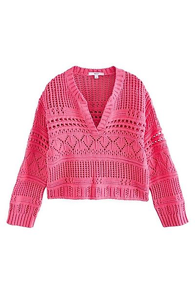 Next V-Ausschnitt-Pullover Langarm-Pullover mit V-Ausschnitt und Baumwolle günstig online kaufen