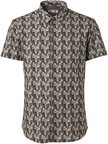 No Excess Short Sleeve Hemd Druck Grün - Größe XXL günstig online kaufen