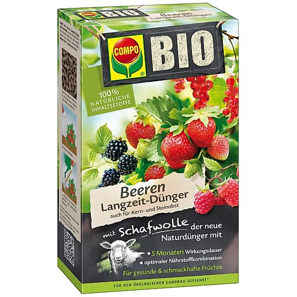 Compo Bio Beeren Langzeit-Dünger mit Schafwolle 750 g günstig online kaufen