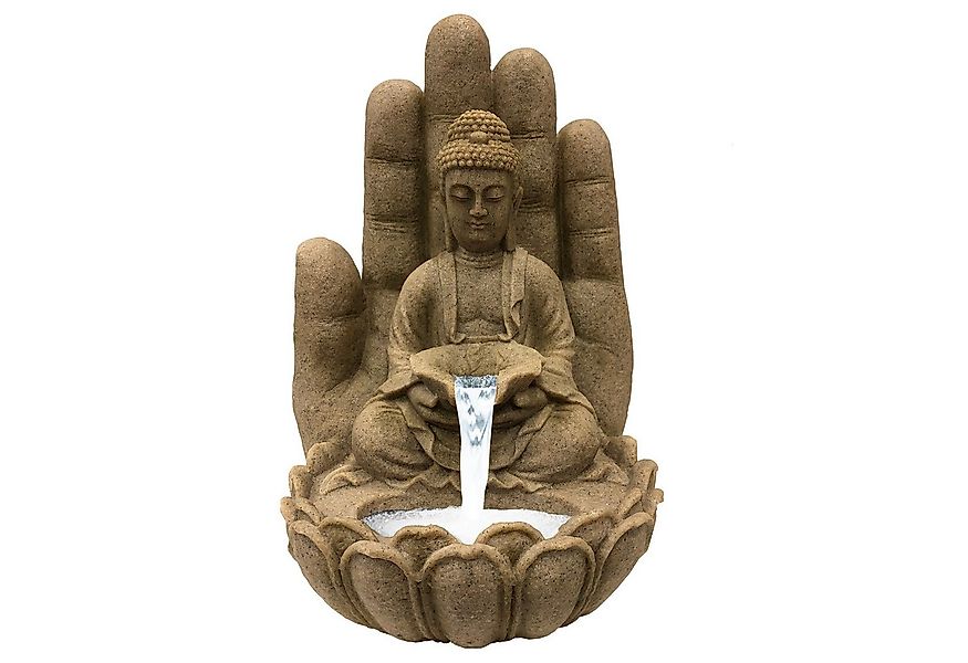 INTERGARDEN Wasserspiel Zimmerbrunnen mittelgroß - Buddha 55cm mit Beleucht günstig online kaufen