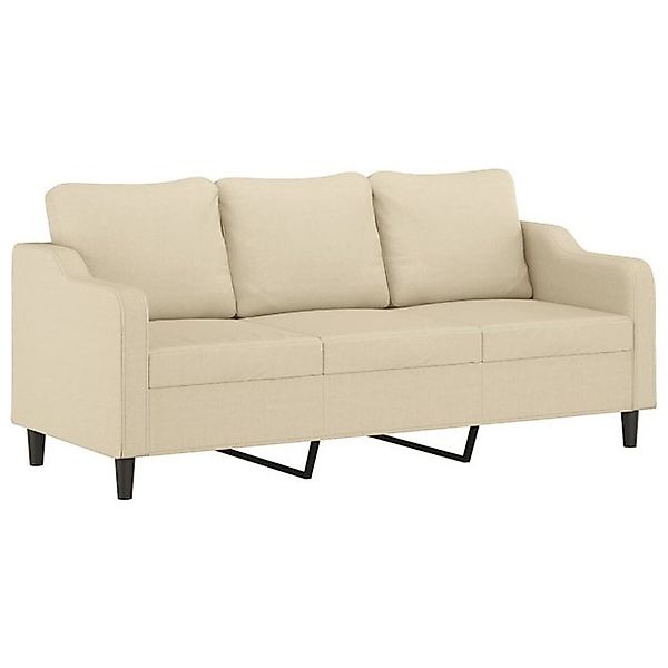 vidaXL Sofa, 3-Sitzer-Sofa Creme 180 cm Stoff günstig online kaufen