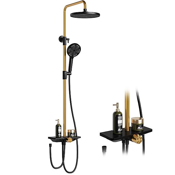 GarveeMore Brausegarnitur Regendusche Duschsystem Ablage 3-Funktion günstig online kaufen