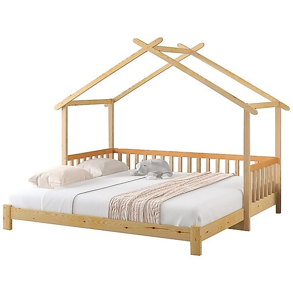 Merax Kinderbett, Erweiterbares Kieferholzbett 90x200cm/180x200cm günstig online kaufen