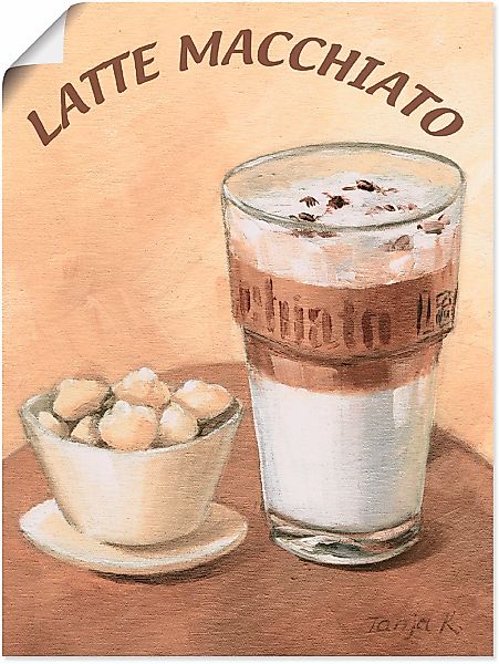 Artland Wandbild "Latte Macchiato", Getränke, (1 St.), als Leinwandbild, Po günstig online kaufen