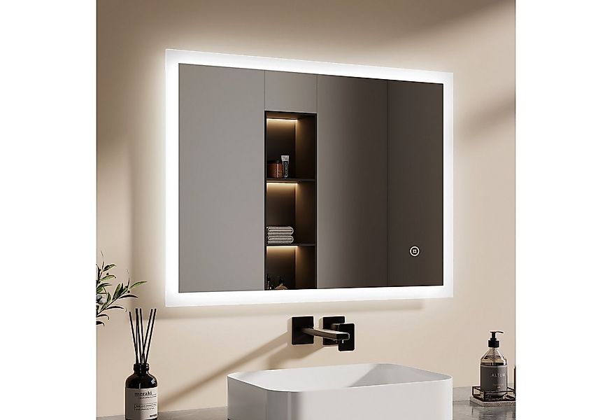 EMKE Badspiegel Badezimmerspiegel LED Badspiegel mit beleuchtung Wandspiege günstig online kaufen