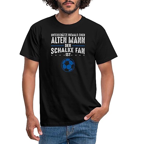 Spreadshirt T-Shirt Schalke Fan Alter Mann günstig online kaufen