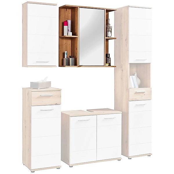 Spiegelschrank Bergen Eiche Artisan Nachbildung B/H/T: ca. 70x74x23 cm günstig online kaufen