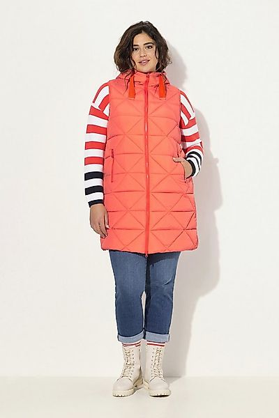 Ulla Popken Steppweste Long-Steppweste A-Linie Kapuze günstig online kaufen