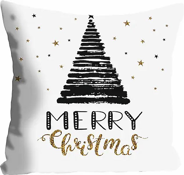 queence Dekokissen »Levi«, Kissenhülle,Merry Christmas,Tannenbaum,Weihnacht günstig online kaufen