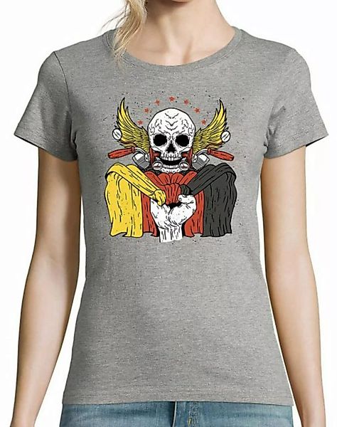 Youth Designz T-Shirt German Biker Skull Damen Shirt mit trendigem Frontpri günstig online kaufen