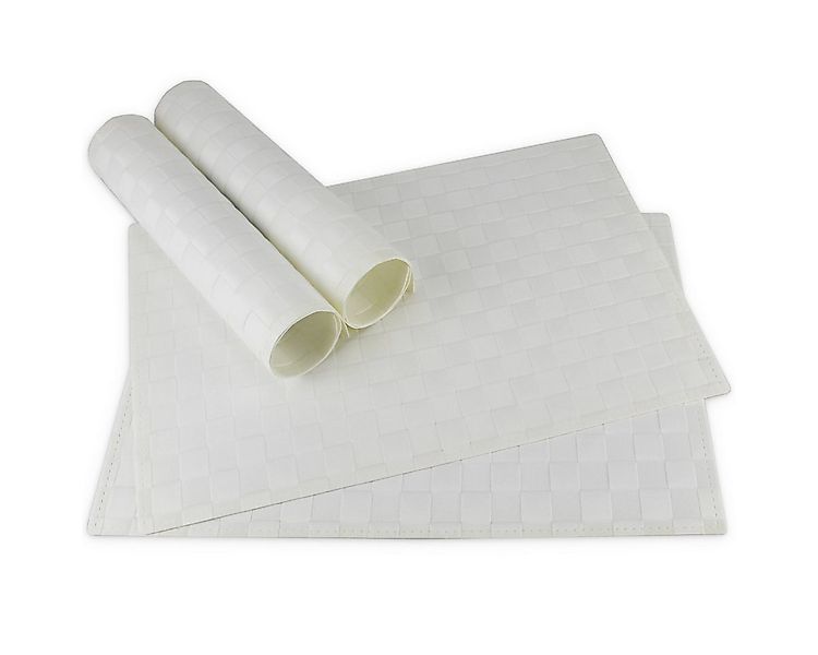 matches21 HOME & HOBBY Platzset Tischsets MODERN 4er Set Weiß als Tischunte günstig online kaufen