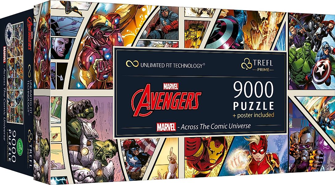 Trefl Puzzle Marvel - Across the Comic Universe 9000 Teile Puzzle, 9000 Puz günstig online kaufen