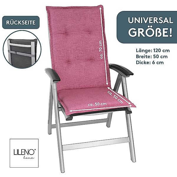 LILENO HOME Hochlehnerauflage Gartenstuhl Auflage, bequeme günstig online kaufen