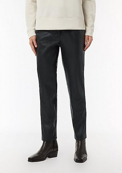 comma Stoffhose Casual (1-tlg) Joggpant, Lederoptik, Bindeband, Taschen günstig online kaufen