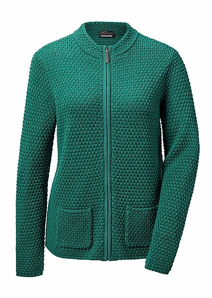 GOLDNER Strickpullover "Kurzgröße Elegante Wolljacke mit Noppenstruktur" 3D günstig online kaufen