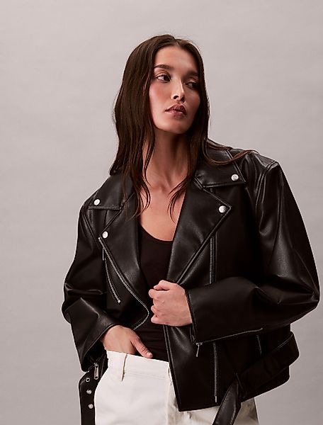 Calvin Klein Jeans Lederimitatjacke FAUX LEATHER günstig online kaufen