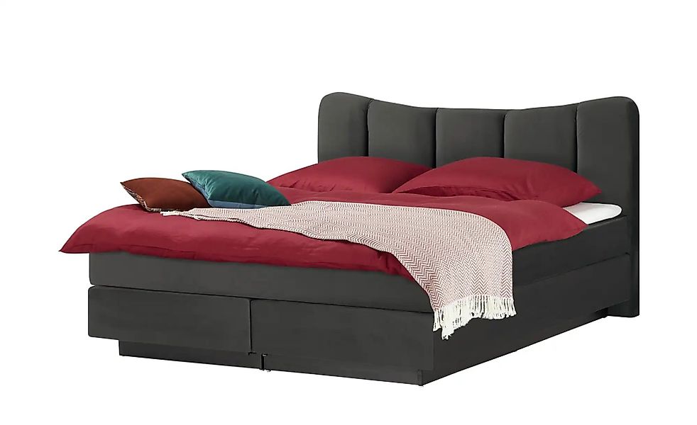 Boxspringbett  Dalur ¦ grau ¦ Maße (cm): B: 160 H: 110 Betten > Boxspringbe günstig online kaufen