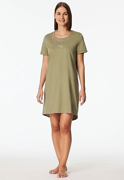 Schiesser Nachthemd "Casual Essentials" mit Statement-Print, Baumwolle, kur günstig online kaufen