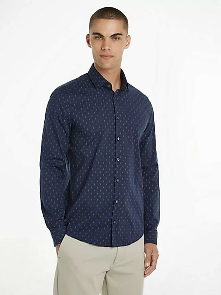 Calvin Klein Langarmhemd POPLIN LEAF PRINT SLIM SHIRT günstig online kaufen