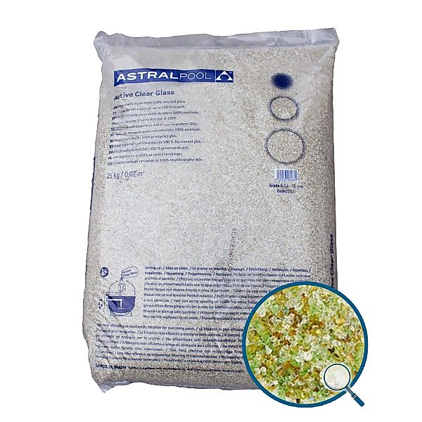 ASTRAL Active Clear Glass Premium Filterglas 1,0 - 3,0 mm Grobe Körnung Poo günstig online kaufen