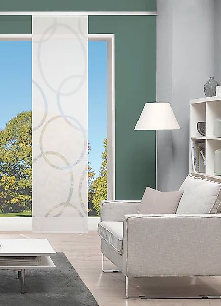 HOME WOHNIDEEN Schiebegardine »PINALO« Paneelwagen 1 Stk. tlg. Schiebevorha günstig online kaufen