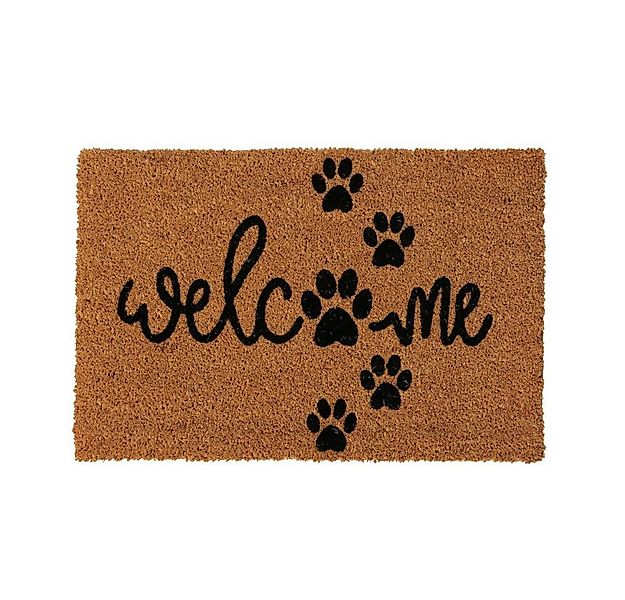 BOLTZE Fußmatte Fußmatte WELCOME PAW natur schwarz Schrift mit Pfotenabdruc günstig online kaufen