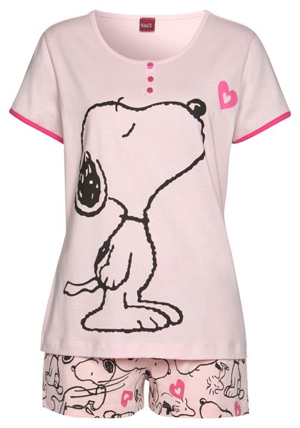 Peanuts Shorty 2 Stk. tlg., mit Snoopy-Herz-Print günstig online kaufen