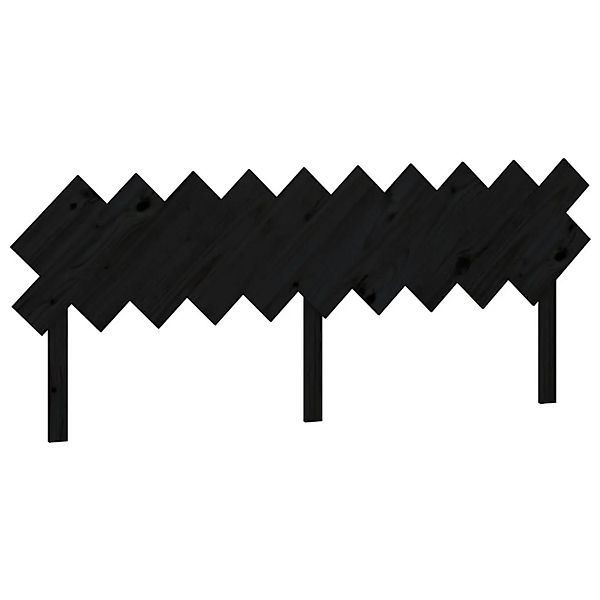 vidaXL Bett-Kopfteil Schwarz 196x3x80,5 cm Massivholz Kiefer 819244 günstig online kaufen