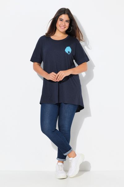Ulla Popken T-Shirt T-Shirt Rückendruck Oversized günstig online kaufen