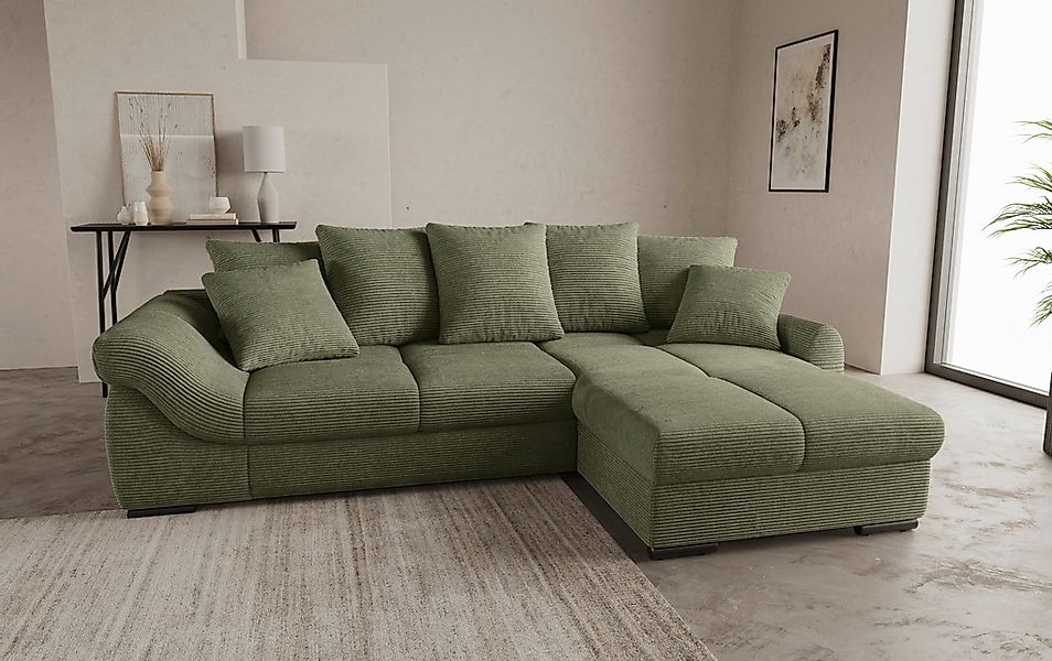 Mr. Couch Ecksofa »Livorno L-Form«, inkl. Hochschläfer-Bettauszug, XL-Bettk günstig online kaufen