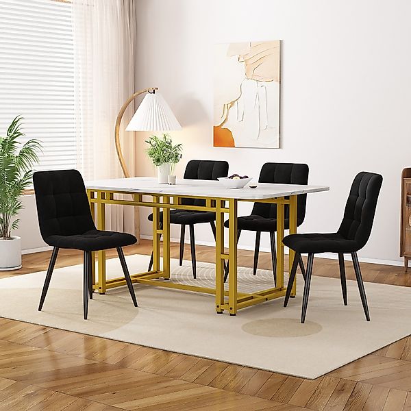 JOIVI Essgruppe Esstisch mit 4 Stühlen günstig online kaufen