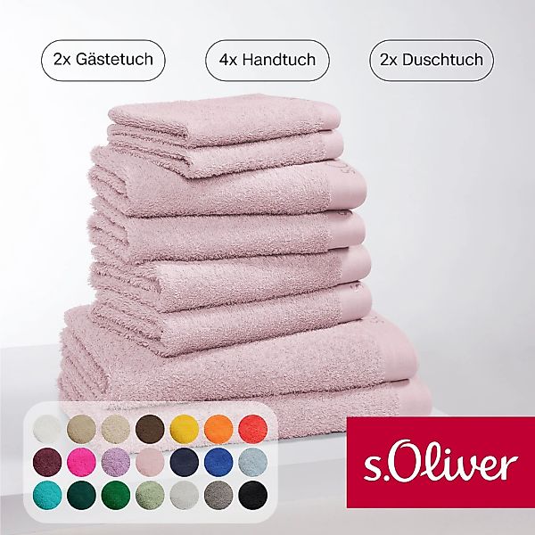 s.Oliver Handtuch Set "s.Oliver, Premium Qualität, 600 gr/m²" Set 8 Stk. Wa günstig online kaufen