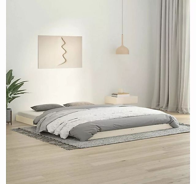 furnicato Bett Massivholzbett Weiß 150x200 cm King Size Kiefer günstig online kaufen