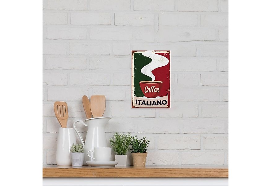 queence Alu-Dibond-Druck Coffee Italiano, Kaffee, Kaffee Bilder, Sprüche, C günstig online kaufen
