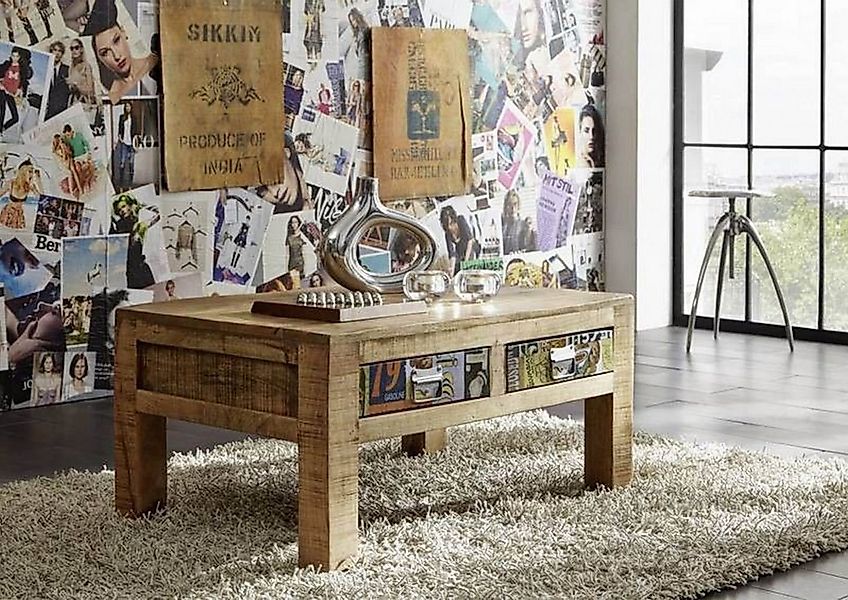 Massivmoebel24 Couchtisch Couchtisch Mango 90x60x40 mehrfarbig lackiert LOU günstig online kaufen