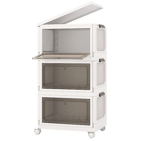 Costway 105 L Aufbewahrungsbox Faltbar 3er Set 48 x 34 x 82 cm günstig online kaufen