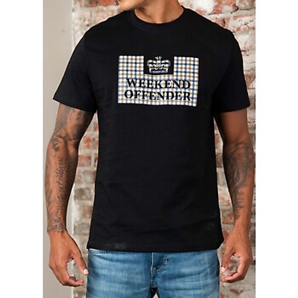 Weekend Offender  T-Shirts & Poloshirts Shevchenko - black mid house check günstig online kaufen